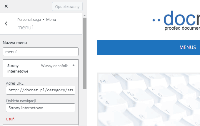 Wordpress - ustawienia Wygląd